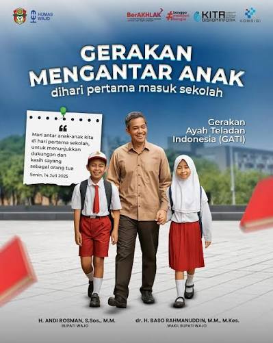 Hari Pertama Sekolah, Gerakan Ayah Mengantar Anak Perkuat Peran Keluarga dalam Pendidikan
